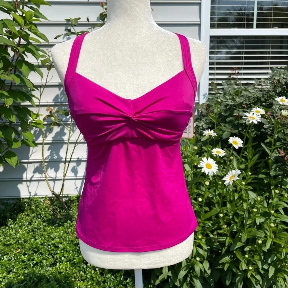 NWT Title Nine Pele Tankini Top Loganberry Sz 32D